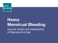 The clinical guide cover for heavy menstrual bleeding