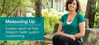 Front cover of Measuring Up 2015 - A yearly report on how the provincial health system in performing