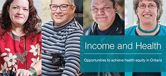 Front cover of the health equity report: Income and Health