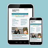 Health Quality Connect - Health Quality Ontario's newsletter - on an iPad and a cell phone 