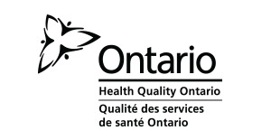 Logo de Qualité des services de santé Ontario avec du texte et logo de la Fondation Trillium de l’Ontario