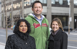 Three Health Quality Ontario employees posing for a picture