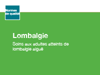 Le guide clinique couvre lombalgie