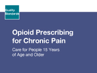 The clinical guide cover for Opioid Prescribing for Chronic Pain