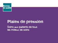 Le guide clinique couvre Plaies de pression