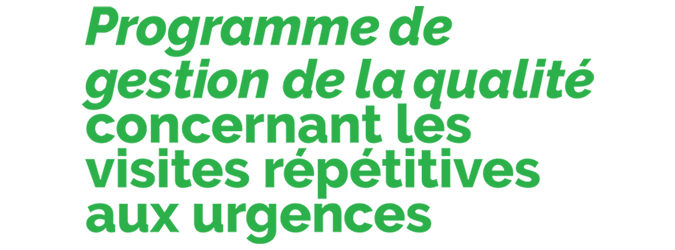 Programme de gestion de la qualité concernant les visites répétitives aux urgences Logo