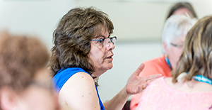 Woman speaking to a group