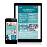 Health Quality Connect - Health Quality Ontario's newsletter - on an iPad and a cell phone